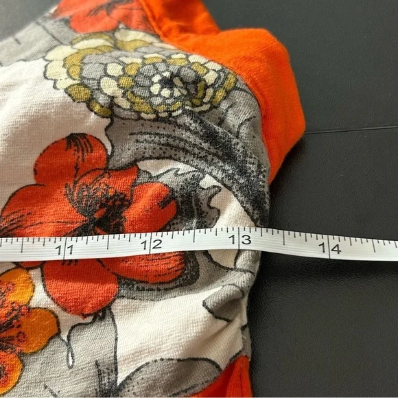 Patagonia Halter Dress Shelf Bra Orange Tan Size Small Floral - Picture 6 of 6